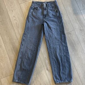 We The Free, Aster High Rise, Straight-Leg Jeans, size 26, grey.